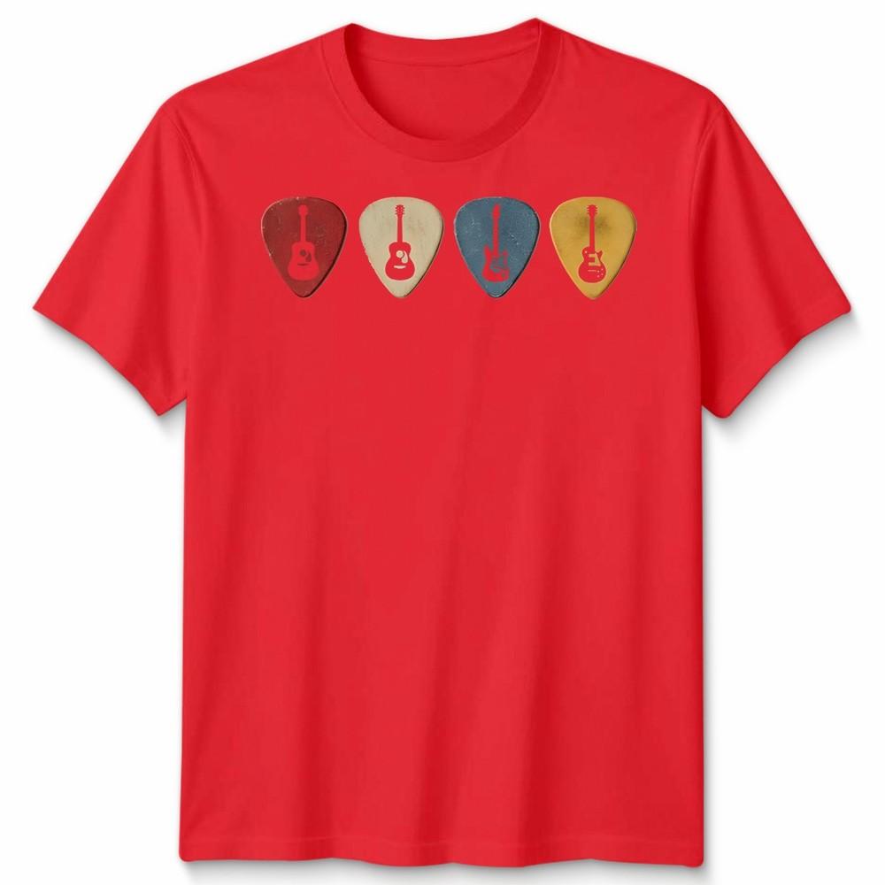 Guitar Pick Unisex T Shirt Gift For Guitarist Retro Vintage Unisexs Unisexs Tee