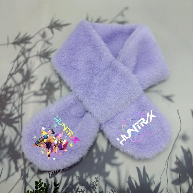 Soft Fashion Rumi Mira Zoey Printing Winter Autumn Warm Scarf Girls Purple Pink Scarves