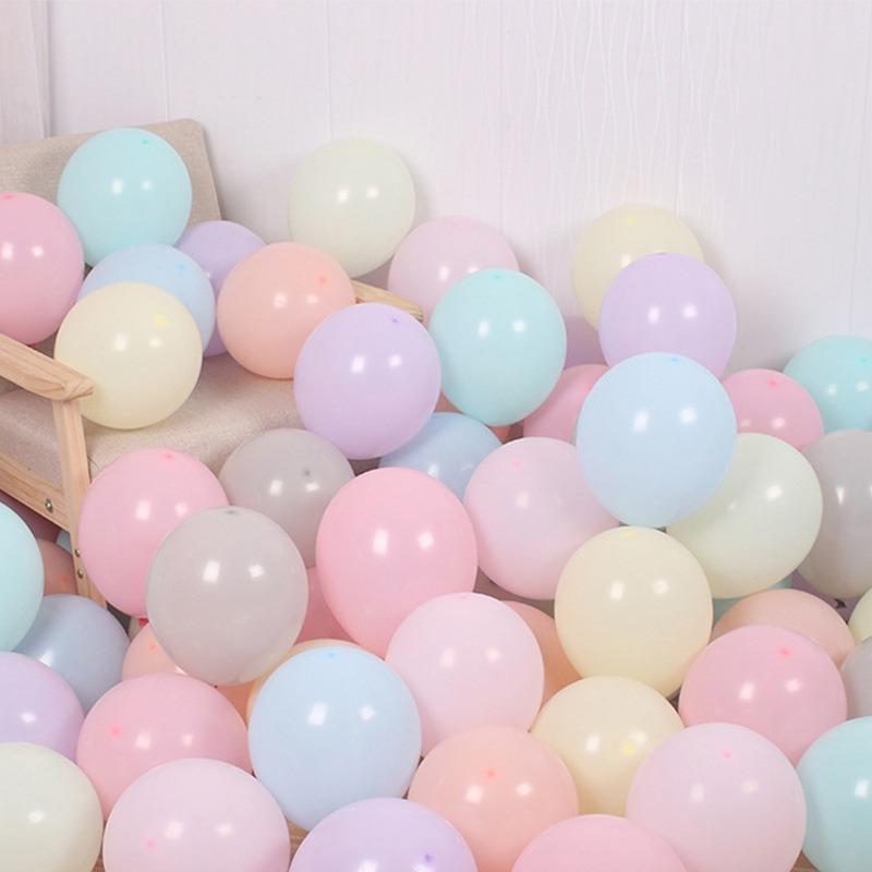 Macaron Balloons, 5-inch and 10-inch Round Thickened Latex Balloons, Wedding Party Supplies, Birthday and Wedding Decorations