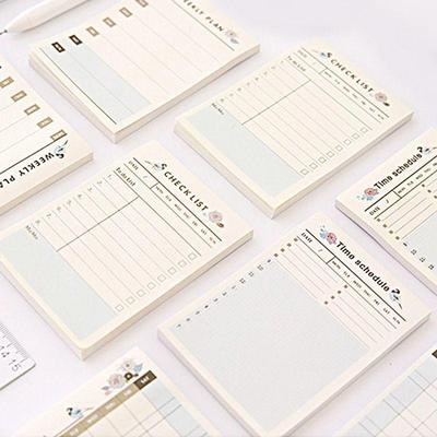 60 Blätter/Set Schreibwaren Notizblock Notizbuch Tagebuch Planer Zeitplan Notizzettel
