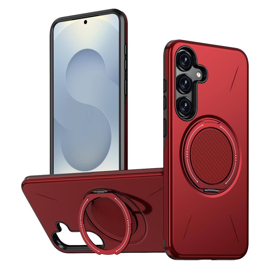 For Samsung Galaxy S25+/Galaxy S24+ Magnetic Case Rotating Kickstand TPU+PC Phone Cover