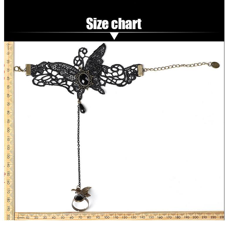 2026 New Model Gothic Steampunk Lace Cuff Fingerless Glove Arm Warmer Bracelet Black Halloween Accessories