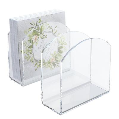 Clear Acrylic Napkin Holder Stand Tissue Box Dispenser Paper Towel Storage Rack Kitchen Restaurant Modern Design Vertical Holder