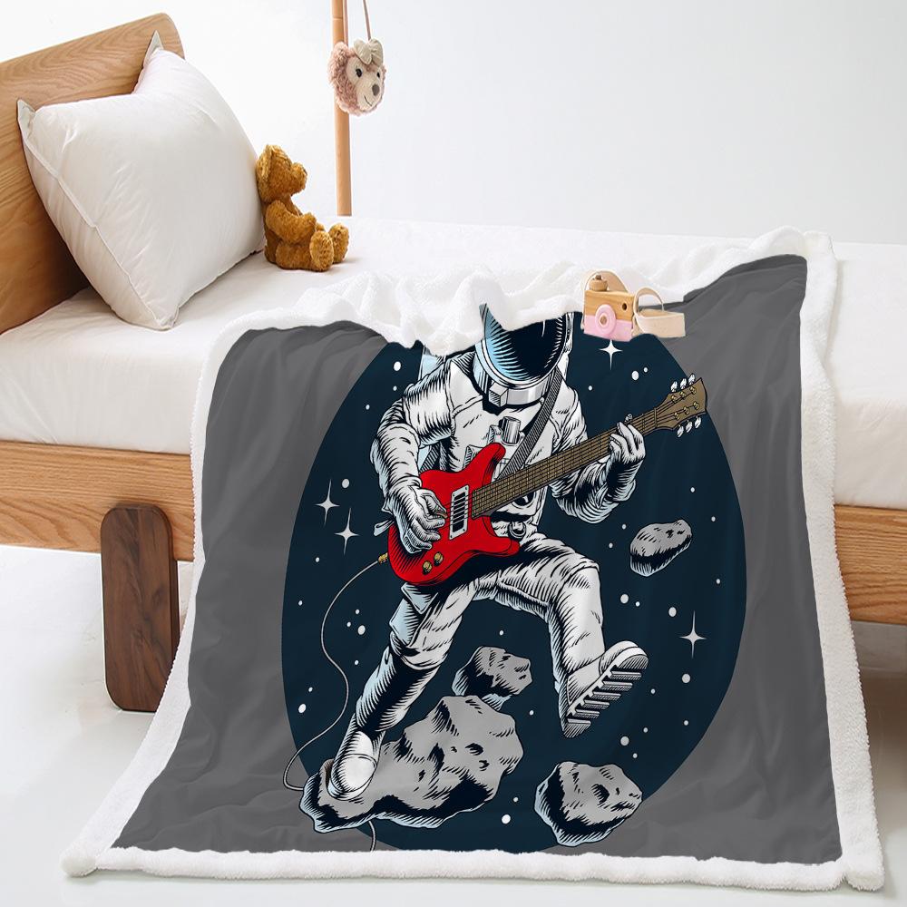 Space Space Print Thickened Lamb Wool Nap Blanket Blanket