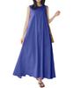 Kobe Lettuce Size Blue Women's Wrinkle-Resistant A-Line Dress, Summer, Stylish, Cute, Travel, M, [E3264]