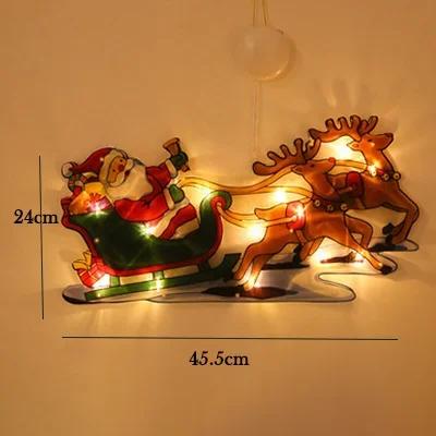 LED Christmas Decoration Suction Cup Light, Santa Claus Snowman Shaped Light, Christmas Shop Window Decoration, Home Decoration