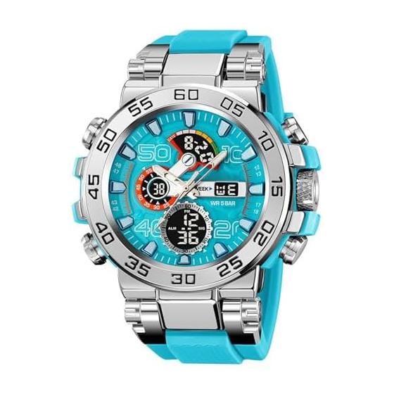 Findtime Multifunctional Digital Watch Men s Analog Digital Watch Dual Time Military Watch Large Screen Luminous LED Light Alarm Stopwatch Equipped