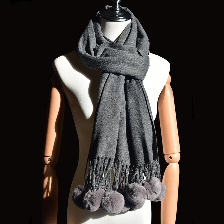 New Fashion Women Winter Shawl Wraps Thick Warm Blanket Scarf Rabbit Fur Solid Ponchos and Capes Adult Polyester