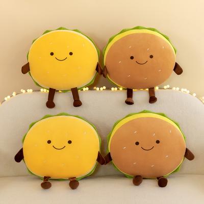 New Hamburger Plush Toy Simulation Hamburger Doll Pillow Rag Doll Ornament Cushion Gift