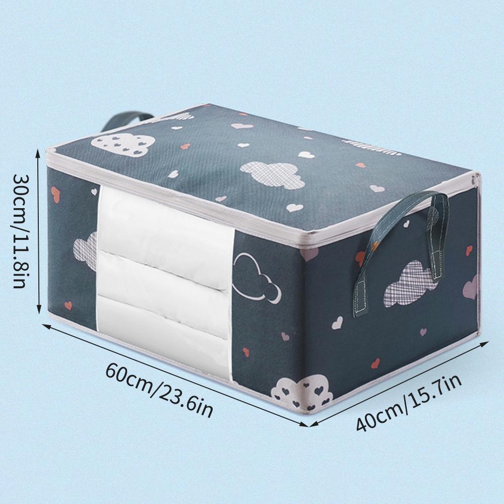 1PC Non Woven Cloud Printed Storage Bag, Home Clothing, Travel And Moving Packaging Bag, Fabric Dust-Proof Clothing, Cotton Quil