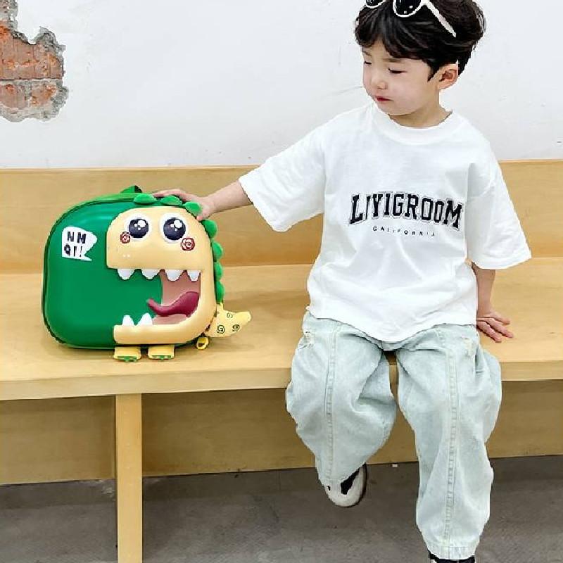 Haonna Super Cute New Children's Dinosaur Eggshell Backpack Lightweight Expandable Kindergarten Bookbag