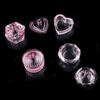 Pink  Glass Dappen Dish Acrylic Powder Liquid Holder Container Geometric Nail Lid Cup Bowl Manicure Accessories