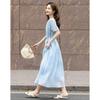 Demana Summer Tie-Dye Print Lyocell Blend Midi Dress