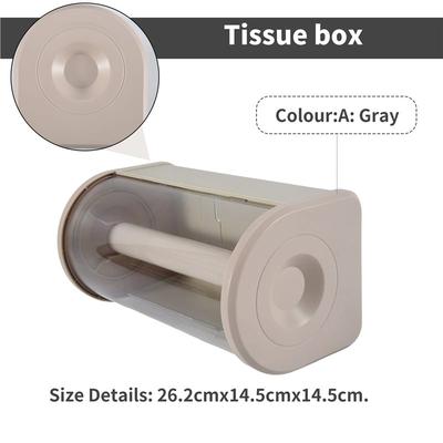 M-Modern-Bathroom Paper Towel Organizer Large Roll Wall Mount Holder With Clear Dustproof Cover Modern Tissue Dispenser Storage