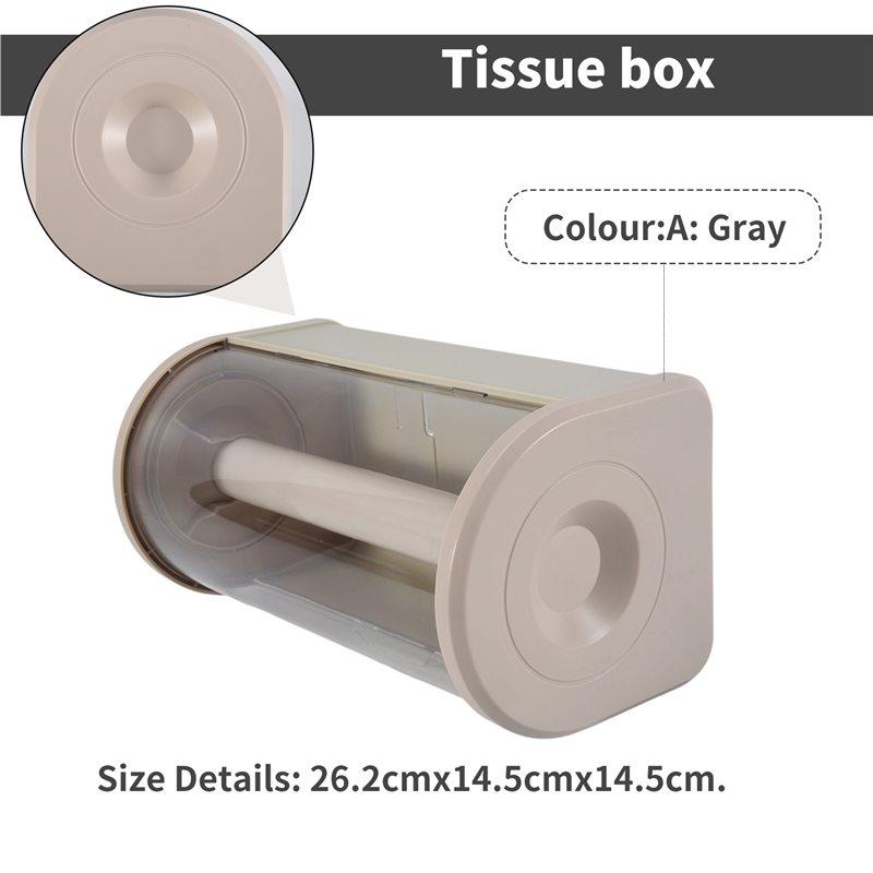 M-Modern-Bathroom Paper Towel Organizer Large Roll Wall Mount Holder With Clear Dustproof Cover Modern Tissue Dispenser Storage