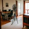 137.16 Cm Nautical Wooden Tripod Floor Fan Industrial Adjustable Retro Electric Fan Handmade Home, Office Decor Style