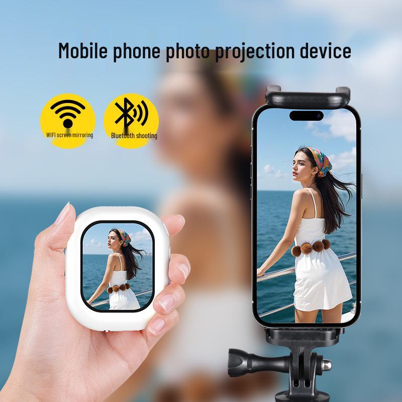 Mini Magnetic Selfie Stick with Remote and Screen Mirroring for Vlogging