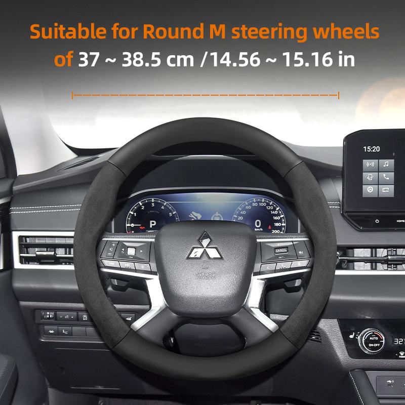 Applicable to Mitsubishi steering wheel covers: Outlander 3, XL, L200, Lancer 2009, X 9, 10, Asx, Pajero Tr4, Mirage G4,