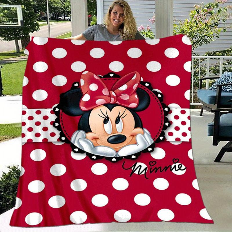 1pc Minnie Printing Blanket - Soft, All-Season Throw for Living Room, Bedroom,Personalized Gift with Adorable Cartoon Design