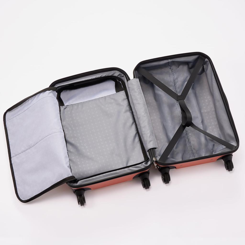 Koffert S størrelse 1 natt 2 dager 2 netter 3 dager 37L Hjulstopper 10 års garanti Made in Japan Bæreveske Bæreveske Lommeforing 2 Gunmetal
