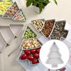 Vassoio Portastuzzichini a Forma di Albero con Scomparti Frutta Secca Ghiaccioli Caramelle