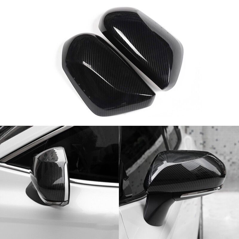 Carbon Fiber ABS Door Rearview Mirror Cover Trim For TOYOTA CAMRY 2018-2019