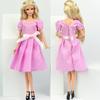 ROSA Schönes Sommerkleid Puppenrock Täglich Lässiges Trägerloses Partykleid Kleidung für Barbie-Puppenzubehör Kind Mädchen Spielzeug