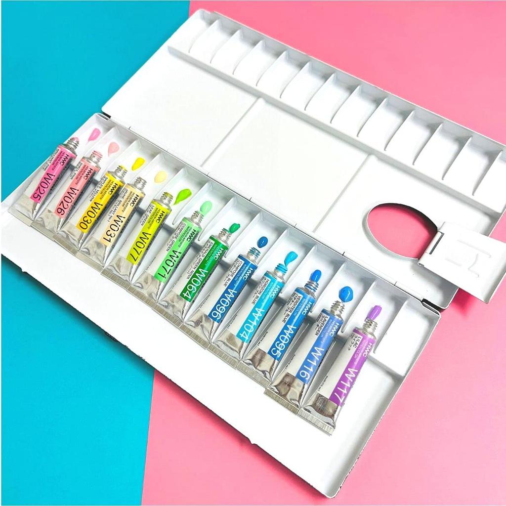 Holbein Transparent Watercolor Paint W452 12 Pastel Set 03452 5ml, Colors,