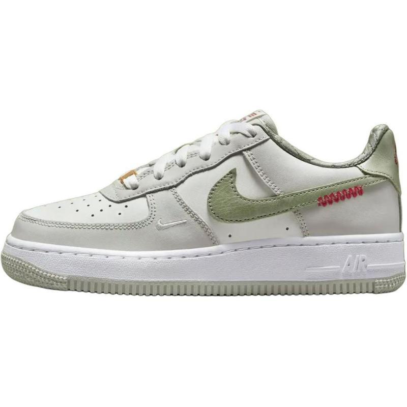 Nike Air Force 1 Anti Slip Wear Resistant Low Top Kids' Skateboarding Shoes White Sneakers HV6000-131