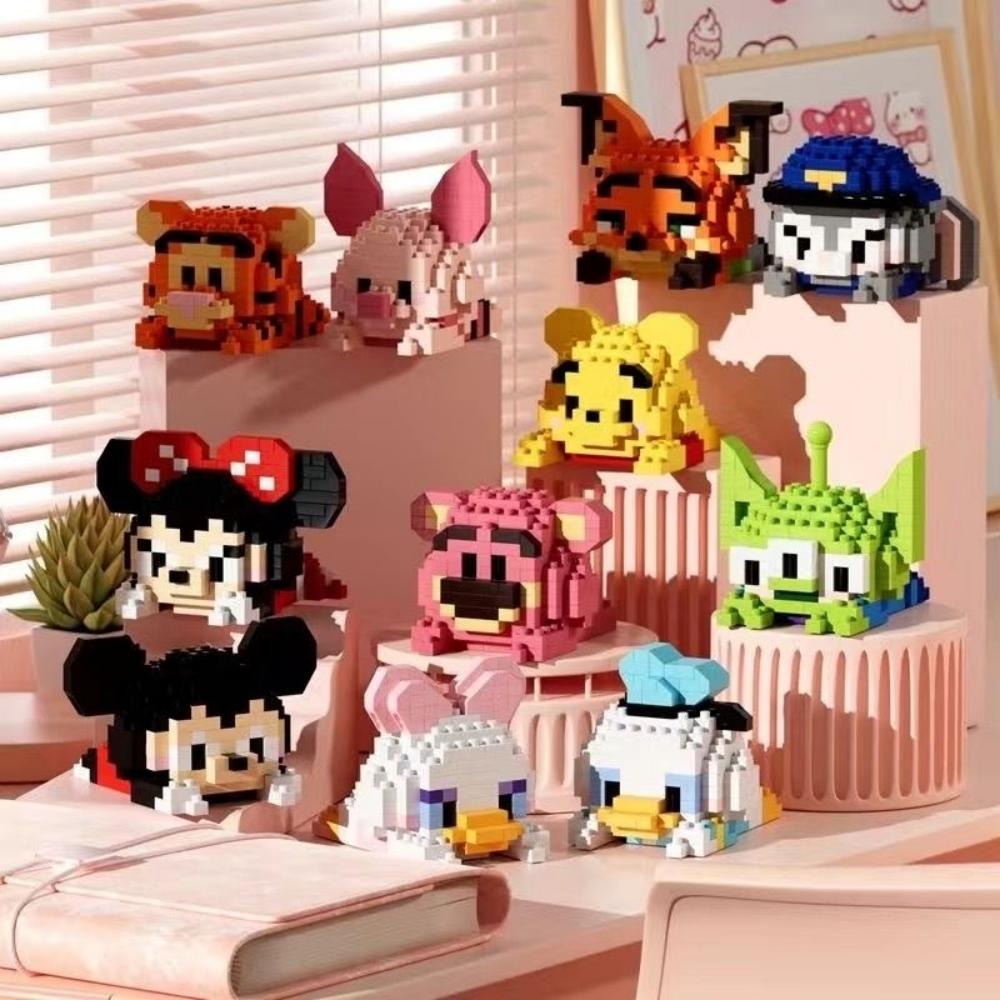 6Cm High Particle Construction Blocks Mickey Mouse Donald Duck Nick Donuts Room Decoration Holiday Present Birthday Present Anime Cartoon
