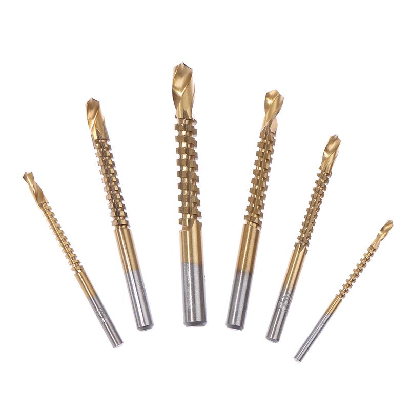 6Pcs Cobalt Left Hand Drill Bit Set Screw Metric Composite Tap Drill Bit Tap