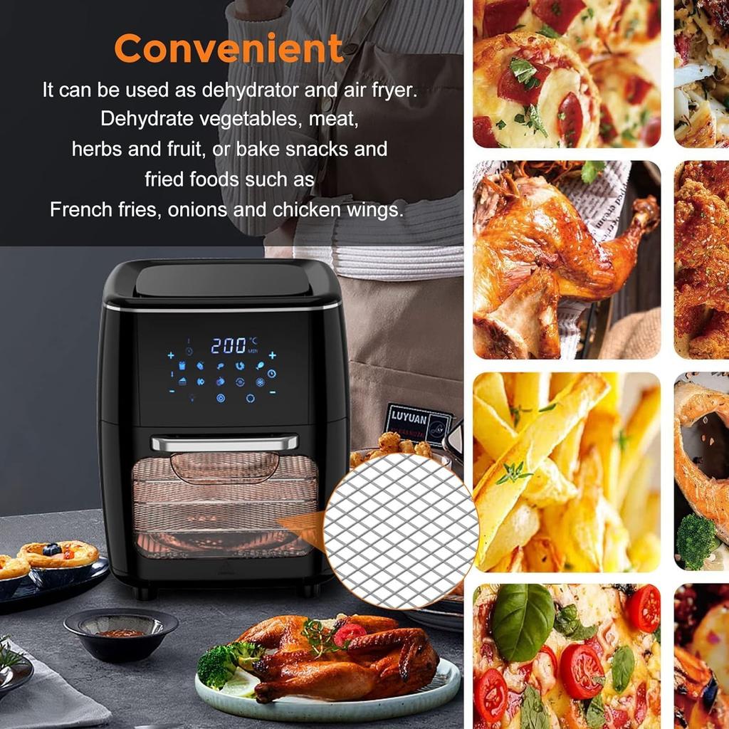 Air Fryer Rack for Oven, 3 PCS Air Fryer Oven Accessories Dehydrator Rack Replacement Tray Cooling Racks for Chefman 6.3 Qt Air Fryer, Power XL