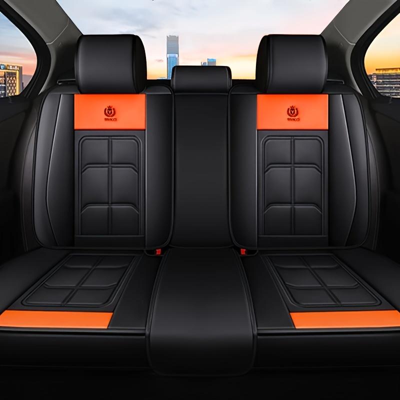 PU Leather Luxury Car Seat Covers for Rear Three-Seater Protective Pads for Sedans and SUVs - Durable Comfortable and Stylish Pickup Truck Seat Covers