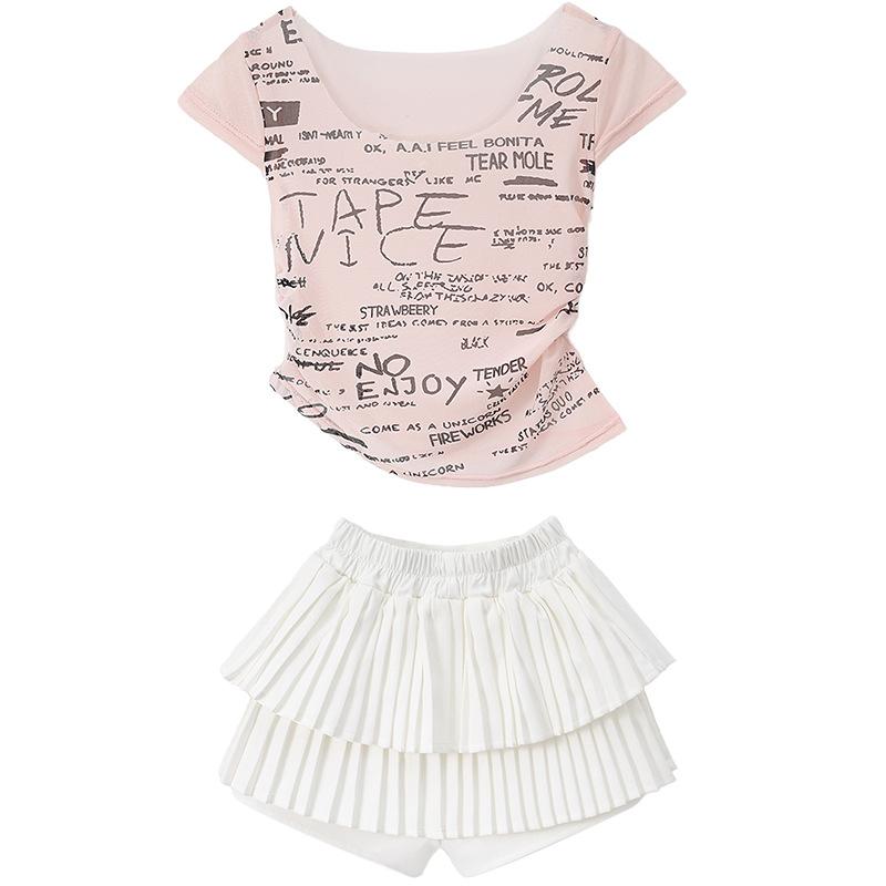 Children's Jazz Dance Costume Girls Sweet Cool Children's Catwalk JAZZ Women's Troupe Vest Girls Street Dance Costume Summer