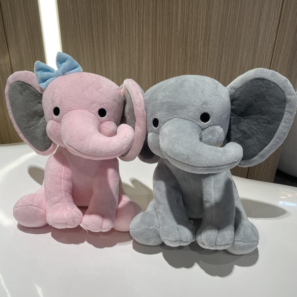 Nouveauté Haute Qualité 25CM Gris Rose Éléphant Peluches Poupées Remplies Bébé Kawaii Jouet Dormeur Chambre d'Enfant Cadeaux Décoratifs