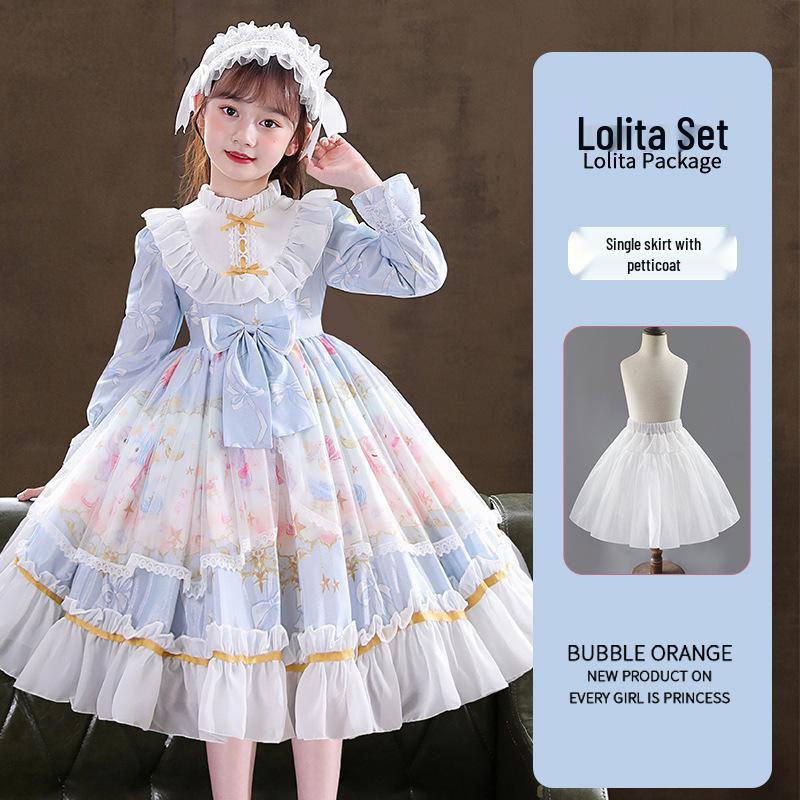 Lolita Princess Long Sleeve Birthday Dress for Girls - 2026 Spring Collection