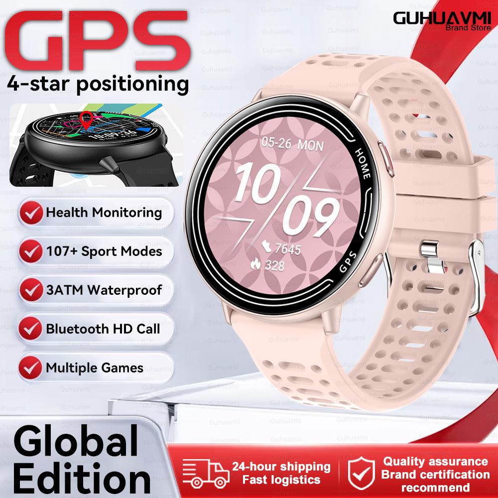 New Women's Fashion Health Smart Watch 1.39" AMOLED GPS Satellite Positioning Bluetooth Call Heart Rate Monitor For Android iOS