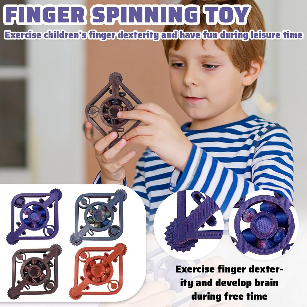 3D Printed Toy, Decompression Rotary Gear, High-speed Gyro Clicker Combination