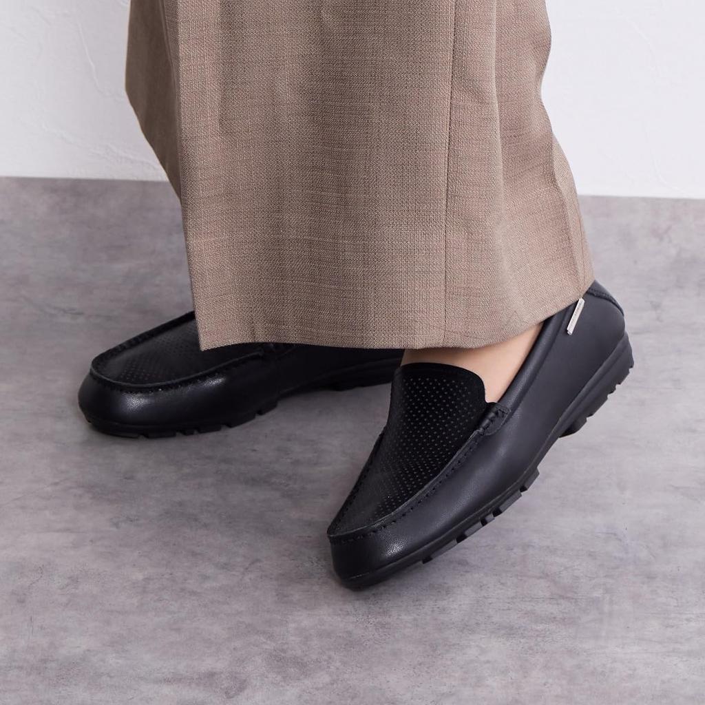 HIMIKO/Himiko/Punched Leather Moccasins/651114 Black 245