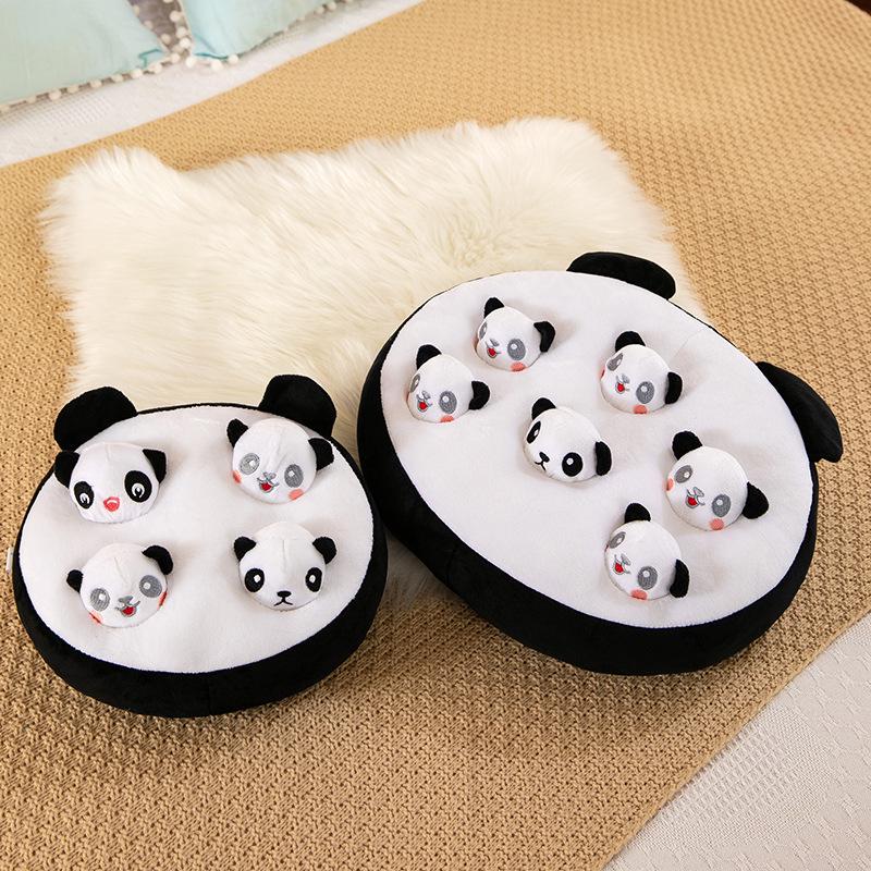 Cartoon Animal Plush Toy: Parent-Child Interactive Panda & Doraemon Hug Pillow for Kids 25cm
