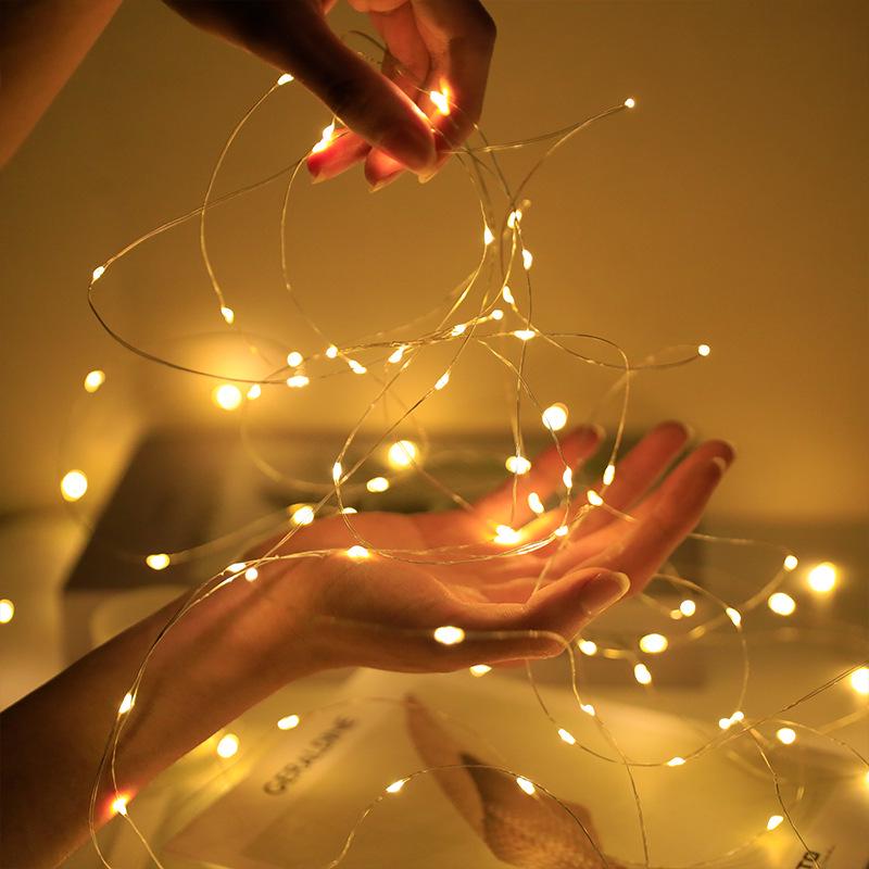 Battery-Powered LED Copper Wire Star Flower Fairy Lights for Holidays and Decorations