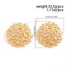 SHIXIN Vintage 1 Paar Geometrische Uitgesneden Ronde Stud Oorbellen Dames Mode Goudkleurig Piercing Oor Dagelijkse Sieraden Accessoire