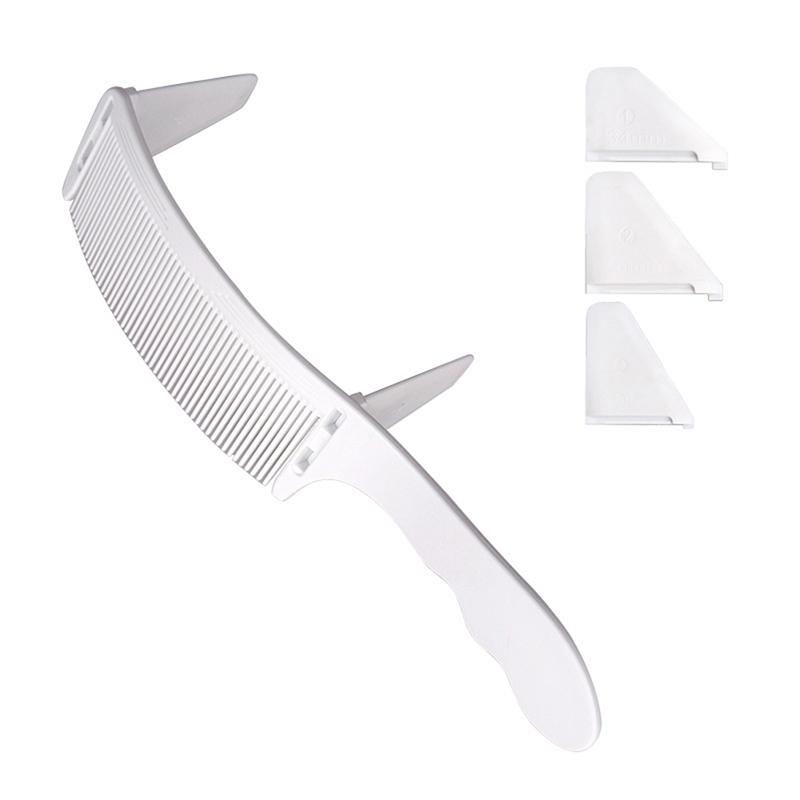 Peigne de tondeuse incurvé pour hommes, coiffeur styliste, brosse à dessus plat, peigne de coupe, 1 pièce