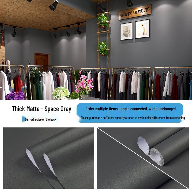 Industrial Style Dark Gray Mottled Texture Self-Adhesive Waterproof Wallpaper