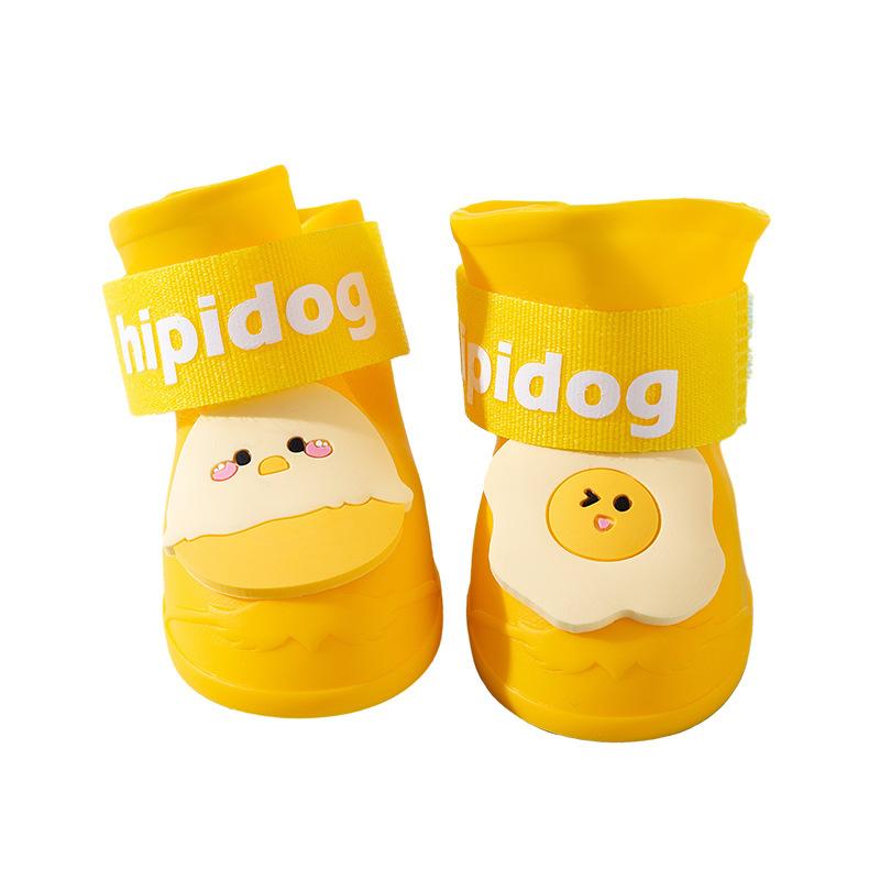 Dog Outdoor Waterproof Rain Shoe Covers Cartoon Egg-shaped Anti-dirty Durable Non-slip Cat Pet All Seasons