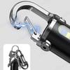 Keychain Flashlight USB Charging Portable Camping Flashlight Powerful LED Lamp Outdoor Gear Pocket flashlight for Hiking Fishing