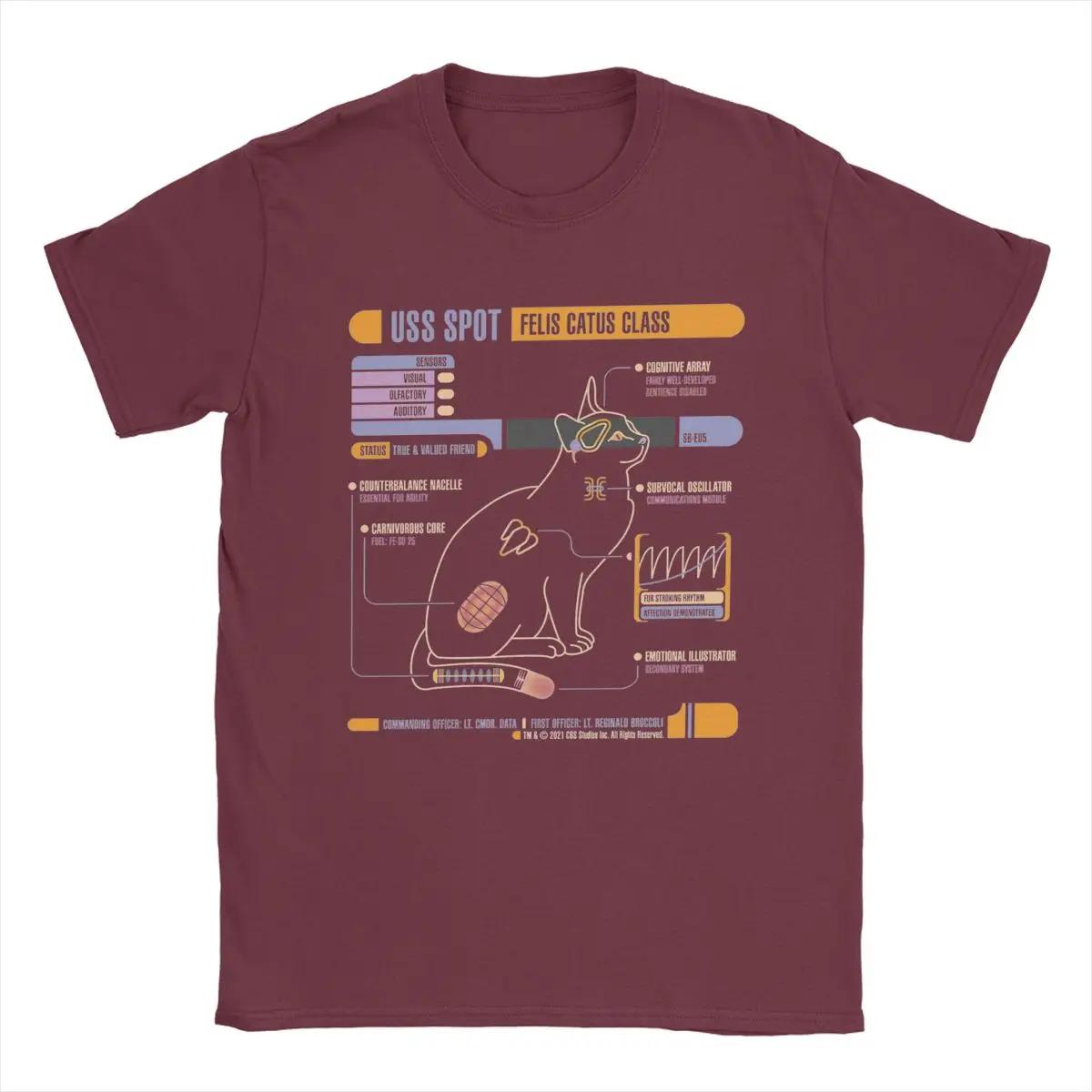 

Мужские футболки USS Spot Stars Treks из чистого хлопка, новинка, футболки с коротким рукавом и круглым воротником, идея для подарка XXXXXL бордовый