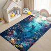 Unterwasser Delfin Fisch Spielteppich Rutschfeste Bodenmatte für Schlafzimmer Ozean Spielteppich