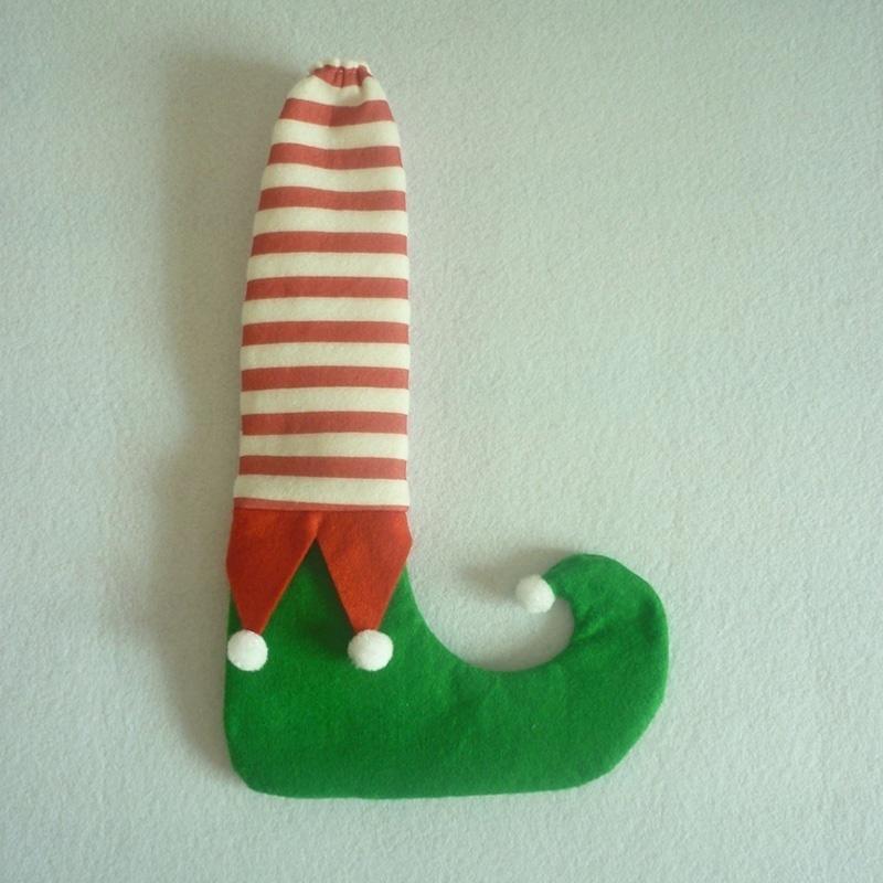 4pcs Christmas Decorations Shoes Stockings Chair Table Furniture Floor Protector Foot Leg Cover