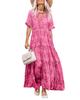 Azura Exchange Boho Paisley Print Ruffle Tiered Maxi Dress